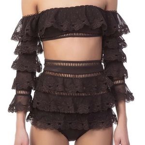 Black Lace 2 Piece Bathing Suit